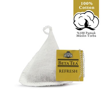 Beta Tea Wellness Refresh Müslin Piramit Oolong Çayı 2 gram (%100 Doğal Pamuk Dokuma)