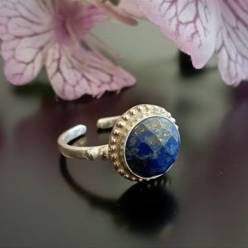 Lapis Lazuli Tasarım Gümüş Yüzük