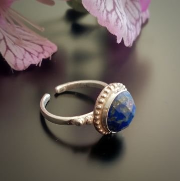 Lapis Lazuli Tasarım Gümüş Yüzük