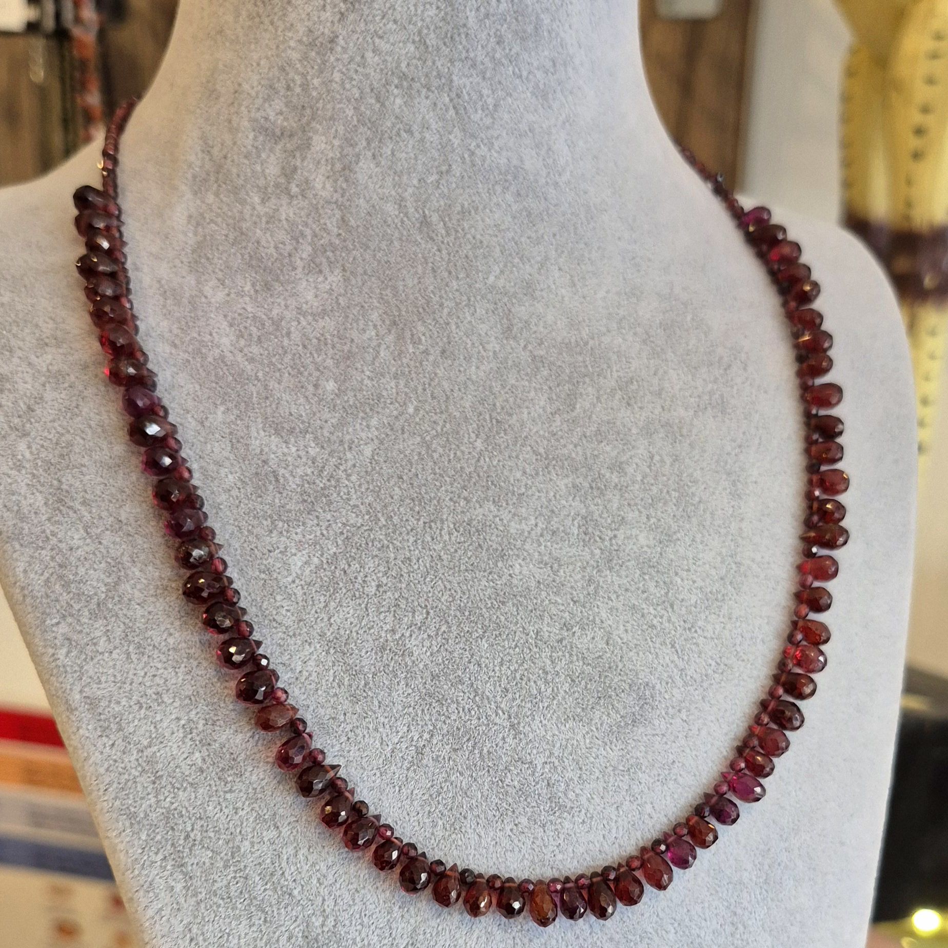 Lal (Garnet,Granat) Tasarım Gümüş Kolye