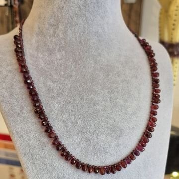 Lal (Garnet,Granat) Tasarım Gümüş Kolye