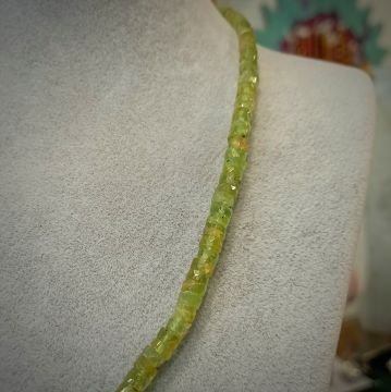 Zebercet (Peridot) Tasarım Gümüş Kolye