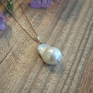 Barok İnci Gümüş Kolye