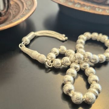 33 lük Gümüş Tesbih