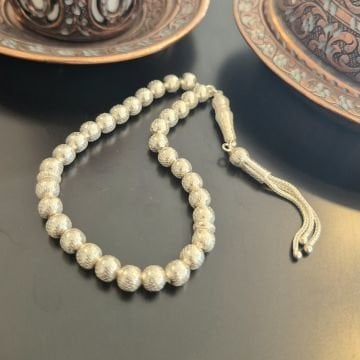33 lük Gümüş Tesbih