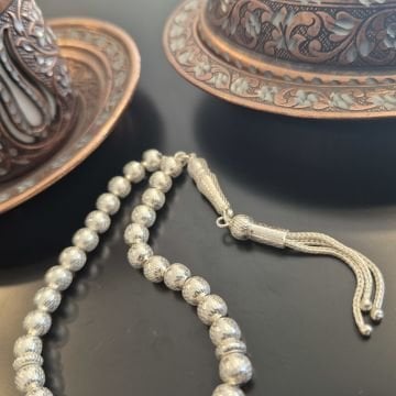 33 lük Gümüş Tesbih