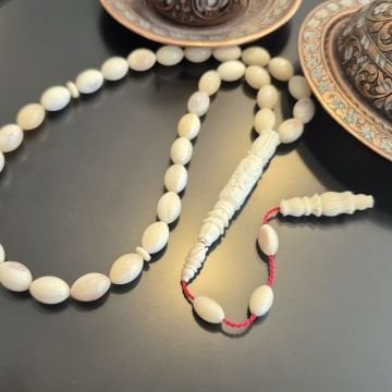 Oyma İmame Usta işçilikli 33 Lük Kemik Tesbih