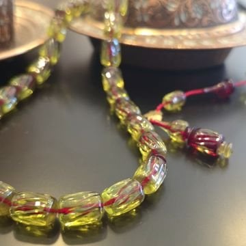 Kalem İşçilikli Usta İşi Oyma İmame Sistemli Kapsül Kesim 33 lük Ateş Tesbih