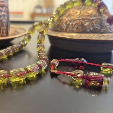 Kalem İşçilikli Usta İşi Oyma İmame Sistemli Kapsül Kesim 33 lük Ateş Tesbih