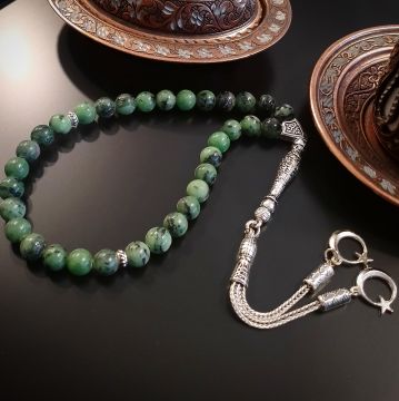 Rubizoit (Anyolit) Taşlı Tesbih