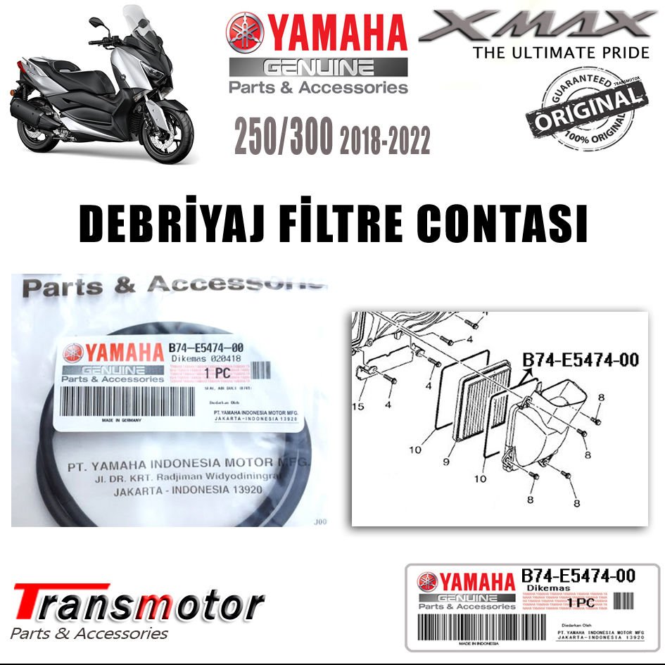 Orijinal XMAX 250/300 2018-2022 Debriyaj Filtre Contası