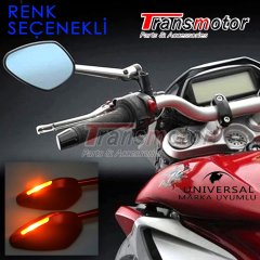 Rizoma Model Sinyalli Cnc Ayna Seti Road Renk Seçenekli