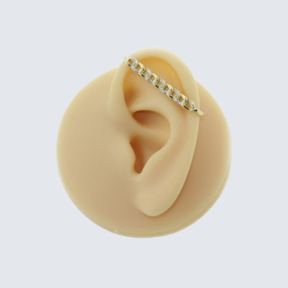 Taşlı Indüstrial Earcuff