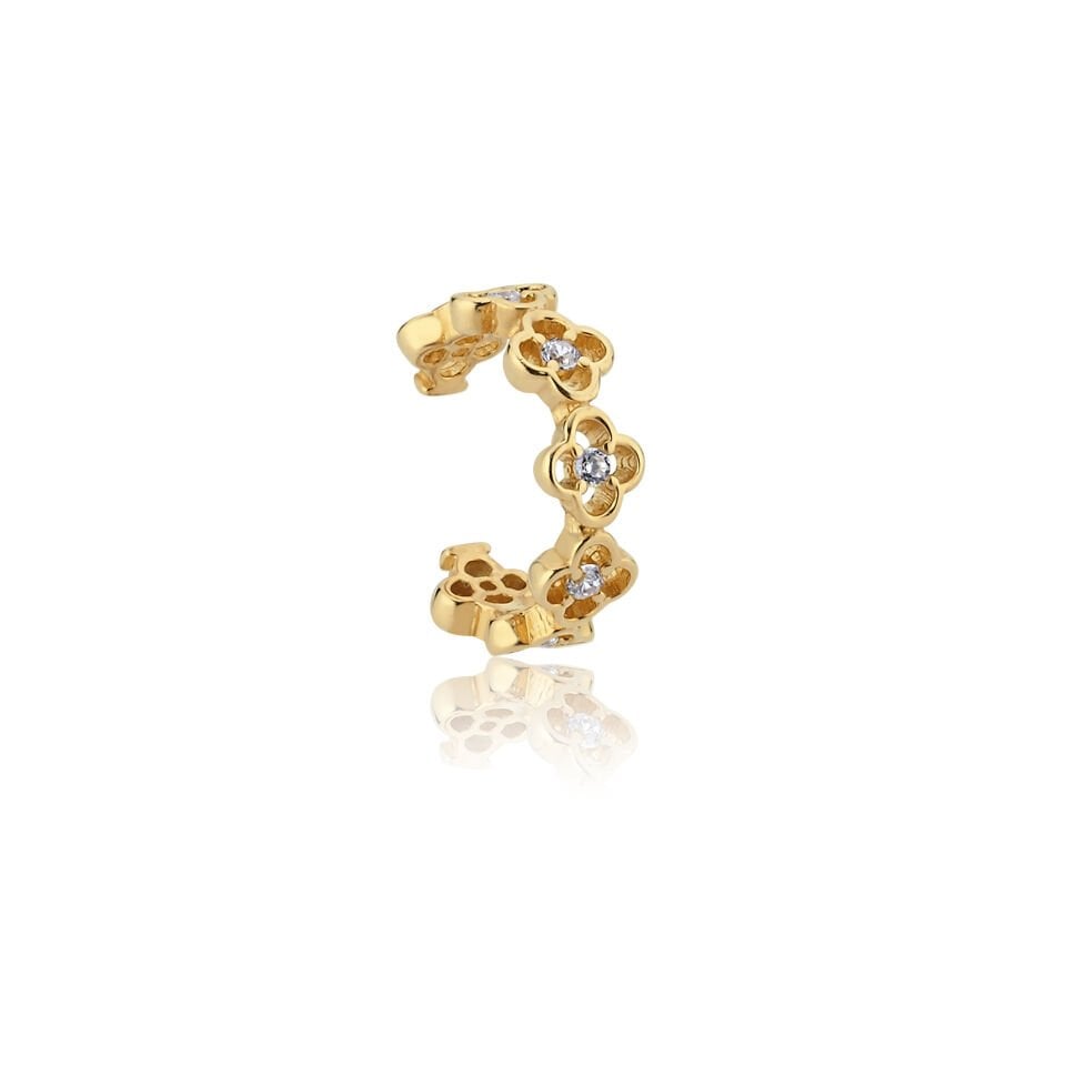 Altın Flower Ear Cuff