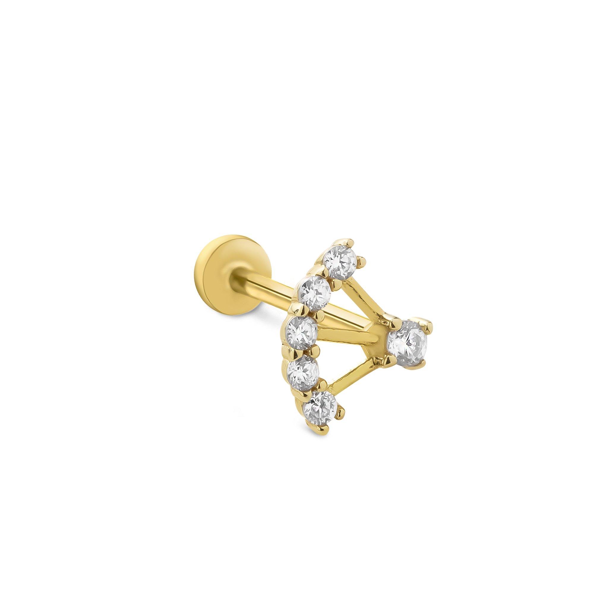 Sıra Taşlı Gondol Tragus Piercing
