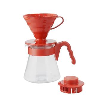 Hario V60 02 Kahve Demleme Seti (Kırmızı)