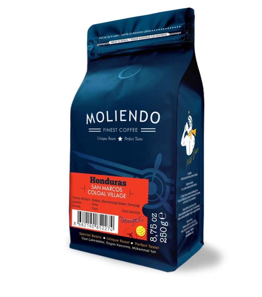 Moliendo Honduras San Marcos Coloal Village Yöresel Kahve 1000 gr.