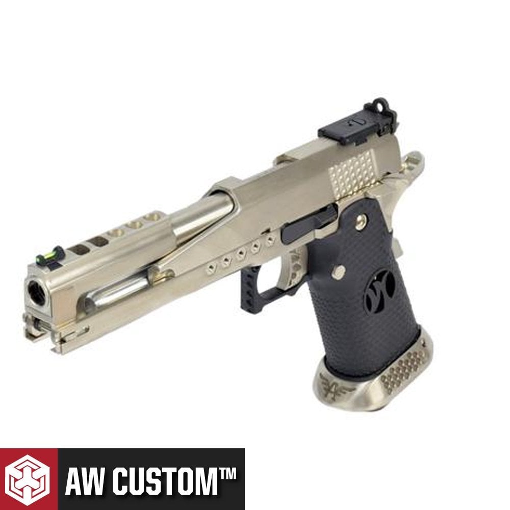 AW HX2201 Gold Standard IPSC Turnuva Tabancası Airsoft - Gümüş