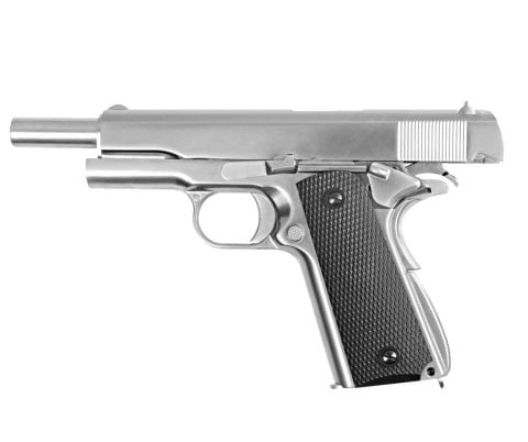 WE COLT 1911 SILVER Klasik Siyah Kabza Airsoft Tabanca