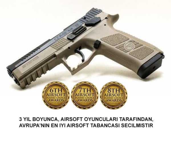 ASG CZ75 P09 DUTY GBB AIRSOFT TABANCA CIFT RENK ÇANTA HEDIYELI