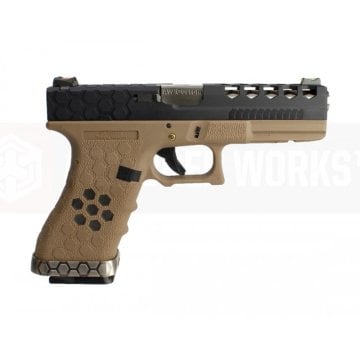 AW VX0111 GLOCK17 G17 HexCut GBB Airsoft Tabanca - Tan - Siyah