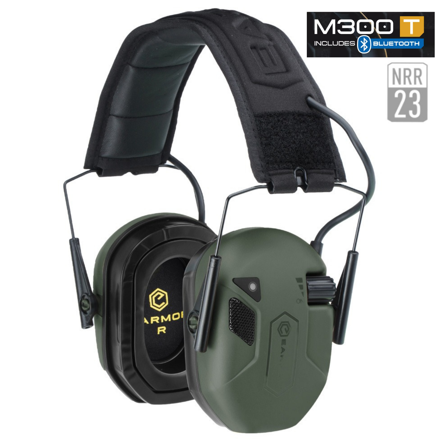 EARMOR M300T Bluetooth Elektronik Atış Kulaklığı Kulak Koruma (Foliage Green) Yeşil M300T-FG