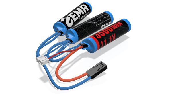 EMR 11.1V 3500mAh Lithium Ion Üç Yaprak Airsoft Pil Tamiya