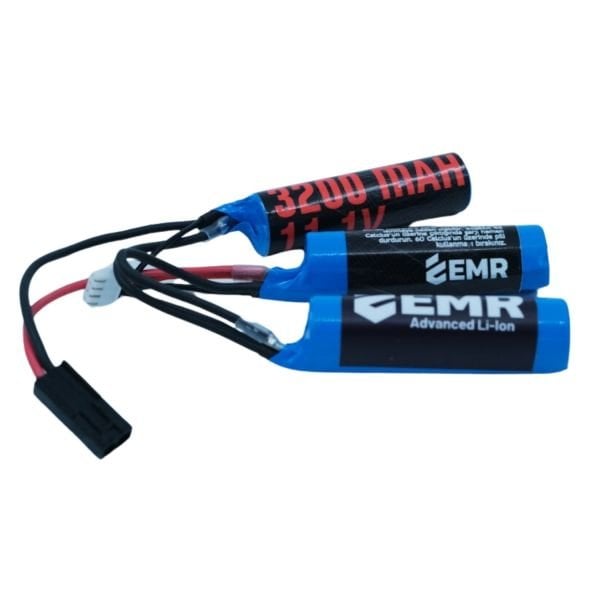 EMR 11.1V 3200mAh Lithium Ion Üç Yaprak Airsoft Pil Tamiya