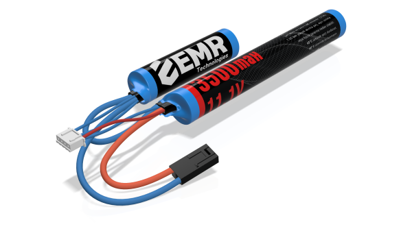 EMR 11.1V 3500mAh Lithium Ion İki Yaprak Airsoft Pil Tamiya