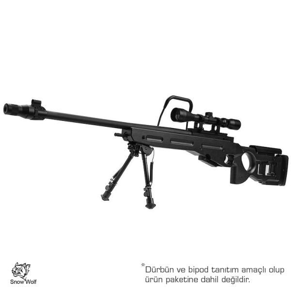 SnowWolf SV-98 SIYAH Bolt Action Airsoft Sniper Tüfeği AWP AWM