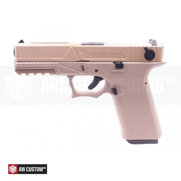 AW Custom Glock18 FullAuto Agency Tipi TAN Airsoft GBB Tabanca