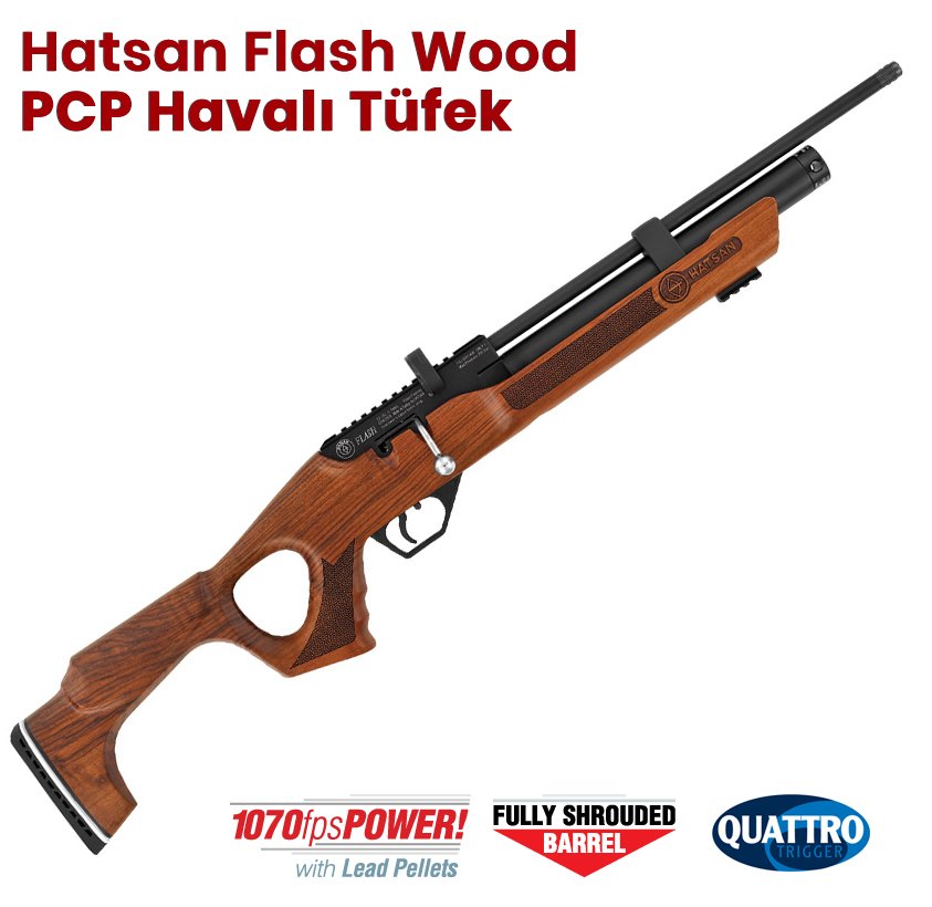 HATSAN FLASH WOOD PCP HAVALI TÜFEK 5.5mm