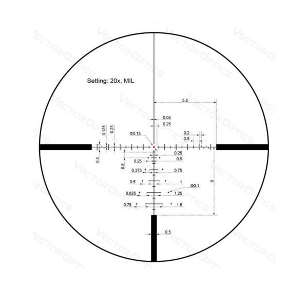 Vector Optics PARAGON 4-20 X 50 1 inç TACTICAL SFP Tüfek Dürbünü