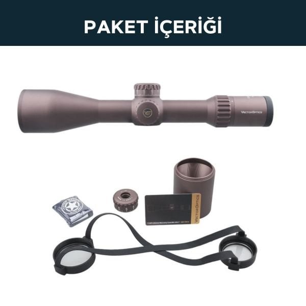 34mm Continental x6 4-24x56 FFP Ranging Tüfek Dürbünü - FDE/Çöl Rengi