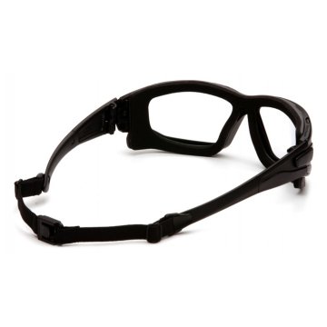 PYRAMEX I-FORCE Siyah Bant/Saplı - Renksiz Dual H2X Anti-Fog Koruyucu BALISTIK Gözlük ESB7010SDT - Siyah Çerçeve