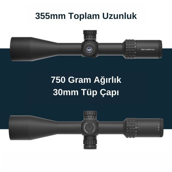 Vector Optics 30mm Sentinel GenII 4-16x50 SFP Tüfek Dürbünü SCOL-59