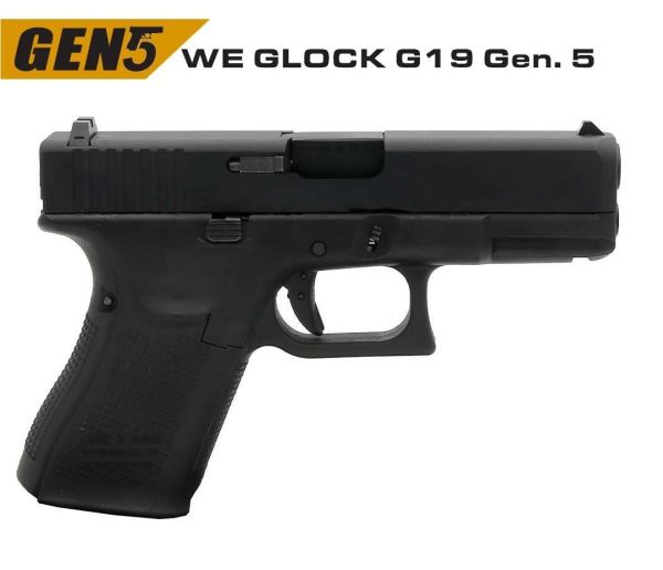 WE GLOCK G19 GEN5 SIYAH GBB AIRSOFT TABANCA