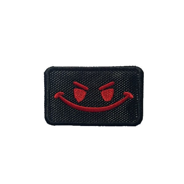 SMILEY TACTICAL PATCH SIYAH-KIRMIZI