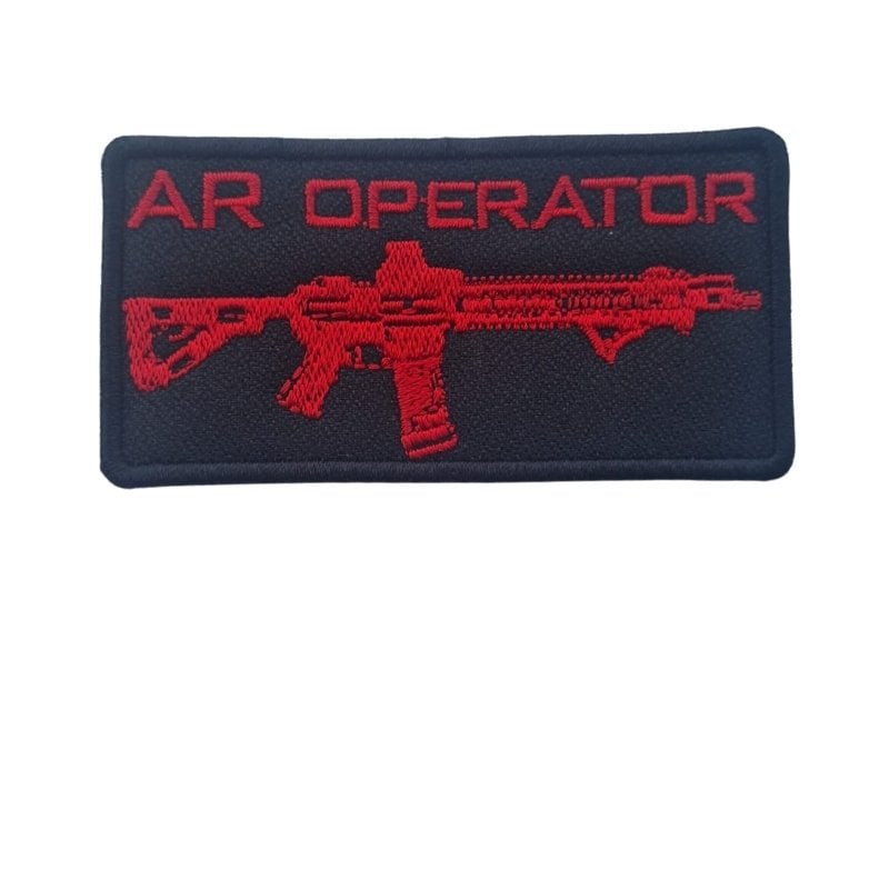 AR OPERATOR TACTICAL PATCH -SİYAH-KIRMIZI