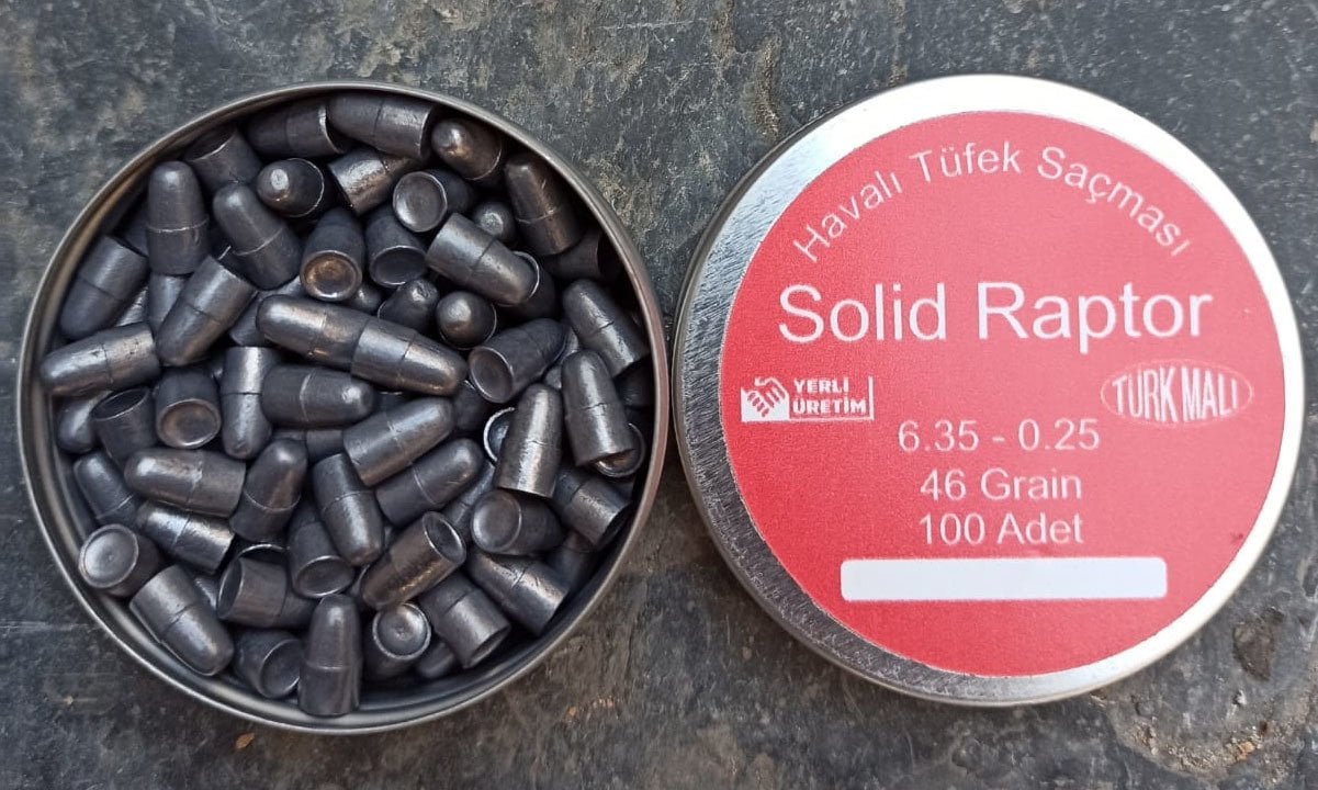 Solid Raptor 6.35mm 46Grain (100 Adet) SOLID ÇEKIRDEK