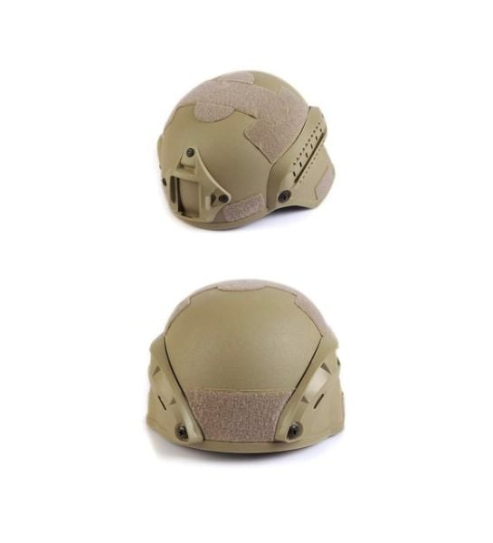 ﻿SS Tactical Airsoft Kompozit Başlık Koruyucu Kask Miğfer - Bej Renk