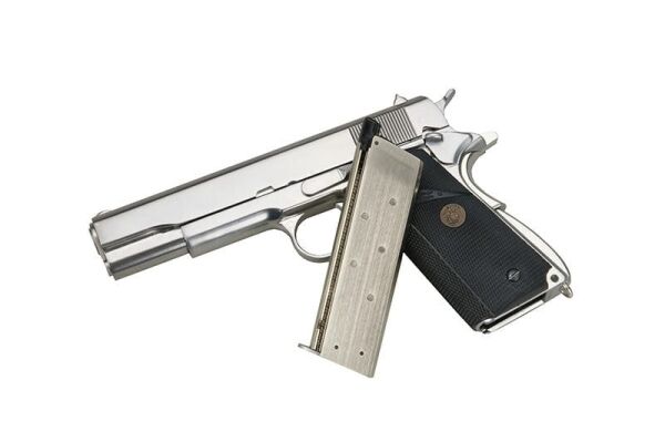 WE COLT 1911 A1 SILVER PRO GRIPS AIRSOFT TABANCA