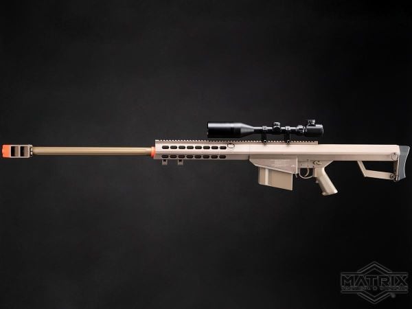 Matrix Barrett Lisanslı M82A1 Bolt Action Airsoft Sniper Rifle DESERT ÇÖL RENGI