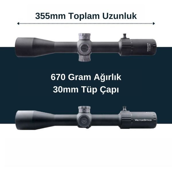 Vector Optics MARKSMAN 4-16x44 FFP Tüfek Dürbünü SCFF-25