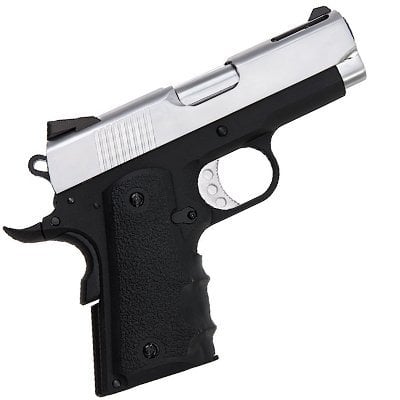 AW COLT 1911 COMPACT Silver Slide Full Metal Airsoft GBB Tabanca NE1003