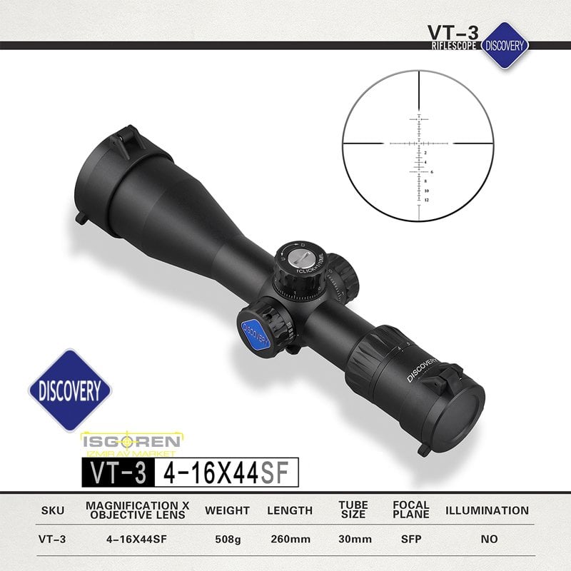 Discovery VT-3 4-16X44SF SFP  Tüfek Dürbünü