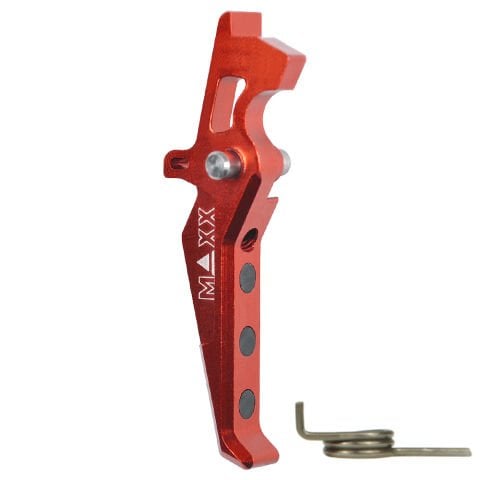 MAXX CNC Aluminum Advanced Trigger (Style E) (Red) AIRSOFT KIRMIZI TETIK MX-TRG001SER