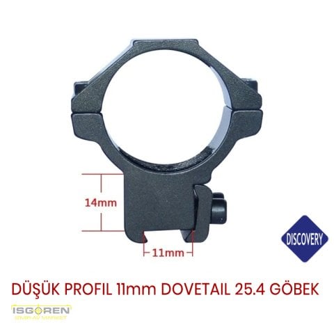 Discovery 11mm Ray için Düşük Profil 25.4mm Göbek Dürbün Ayağı 180206