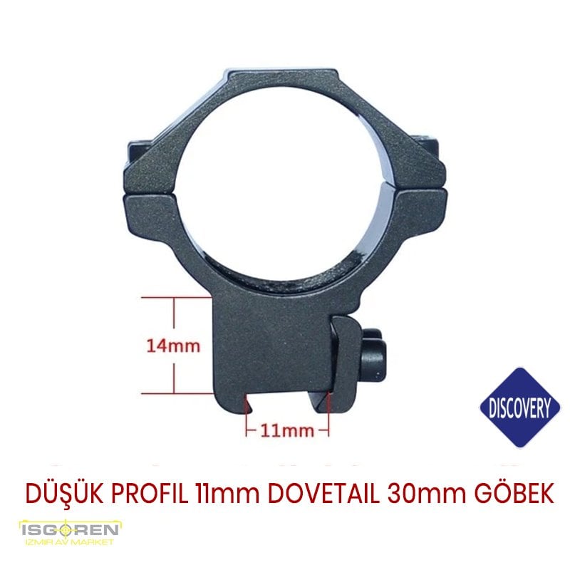 Discovery 11mm Ray için Düşük Profil 30mm Göbek Dürbün Ayağı 180210