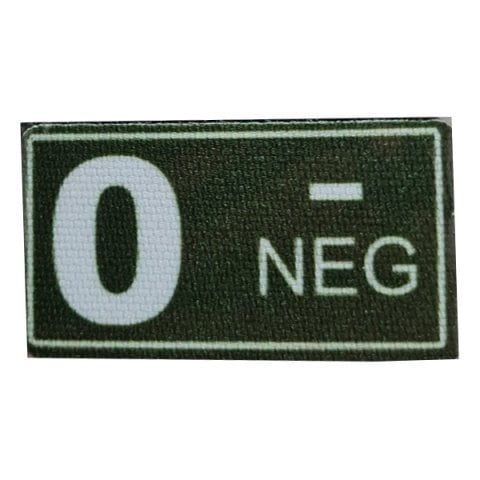 0 RH (-) Negatif Kan Grubu Patch Arma - YEŞİL